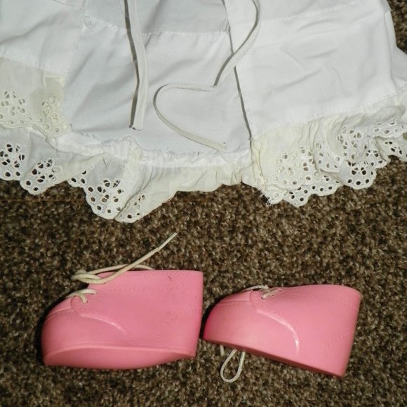 Vintage Doll Handmade Dress Apron & CPK  Shoes - Picture 4 of 4